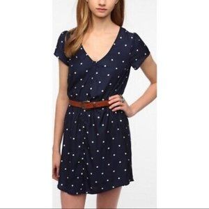 Urban Outfitters Kimchi Blue Navy Polka Dot Dress Size M